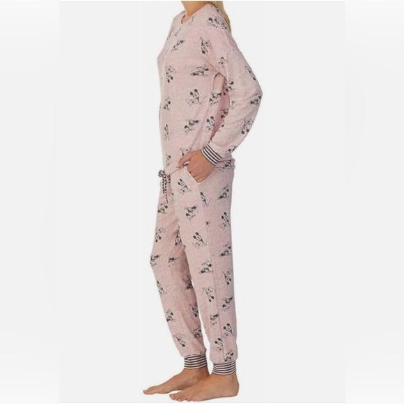 ✨Disney Mickey & Minnie Pink Pajama set - M - Picture 2 of 5